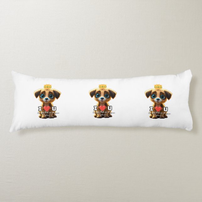 Coussins Longs Chiot mignon  (Devant)
