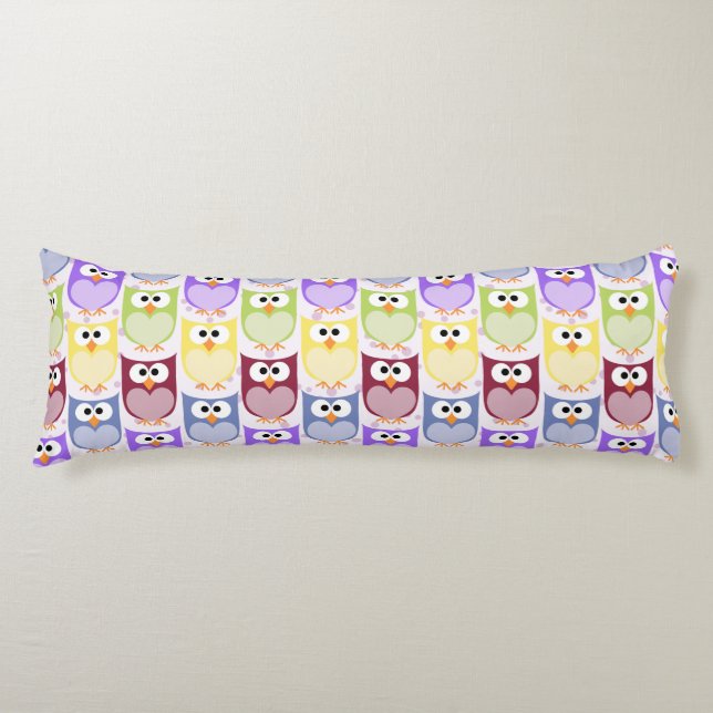 Coussins Longs Chouettes mignonnes, Chouette Motif, Chouettes pou (Devant)