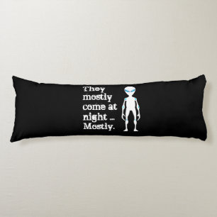 Coussins Longs Citation d'alien noir blanc mignon