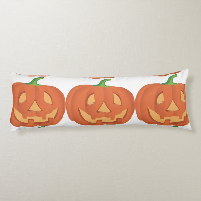 Coussins Longs Citrouille pour Halloween 1 (Dos)