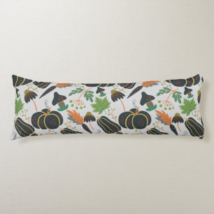 Coussins Longs Citrouille sans soudure carotte motif noir et blan