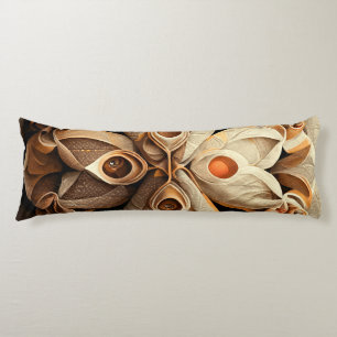 Coussins Longs Citrus Beige Brown Décor Plaid Motif