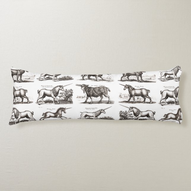 Coussins Longs Classique Unicorne Antique Mythique Magie Créature (Devant)
