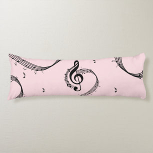 Coussins Longs Climacic G Clef Music Rose
