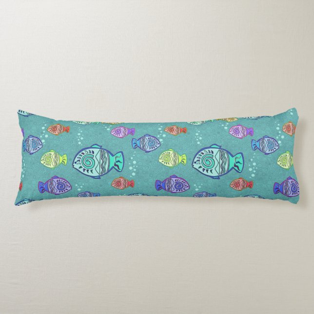 Coussins Longs Clip Art Fish Motif + vos idées (Devant)