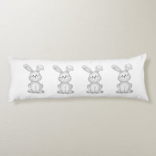 Coussins Longs Clipart blanc de lapin