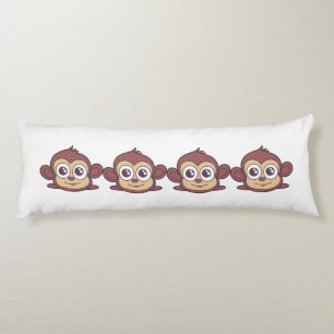 Coussins Longs Clipart de singe mignon