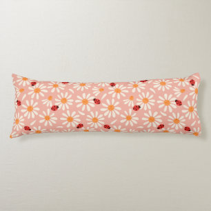 Coussins Longs Coccinelles et marguerites