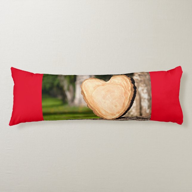 Coussins Longs coeur en bois (Devant)