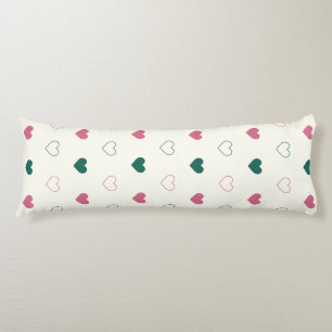 Coussins Longs Cœur simple mignon sans couture rose / crème