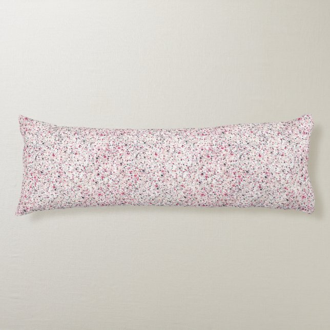 Coussins Longs Coeurs roses, gris et blancs chauds, peinture écla (Devant)