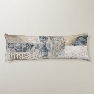 Coussins Longs Collage I de dentelle