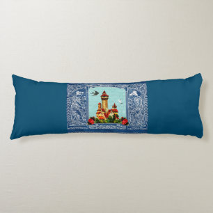 Coussins Longs Collage vintage Retro avec dentelle et fleurs