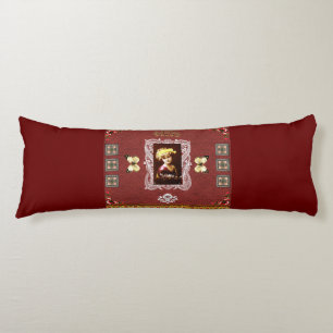 Coussins Longs Collage vintage Retro avec dentelle et fleurs