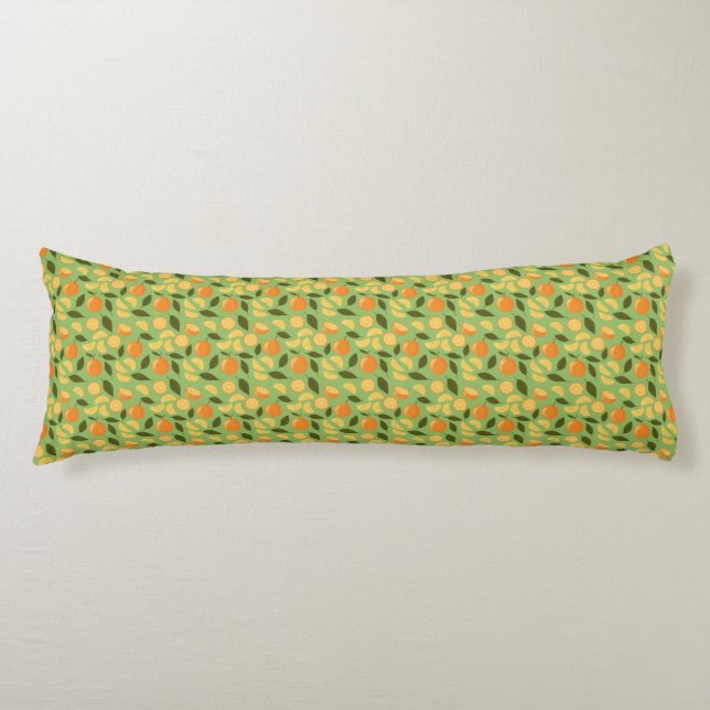 Coussins Longs Collection de Motifs de paniers de fruits - Orange (Devant)