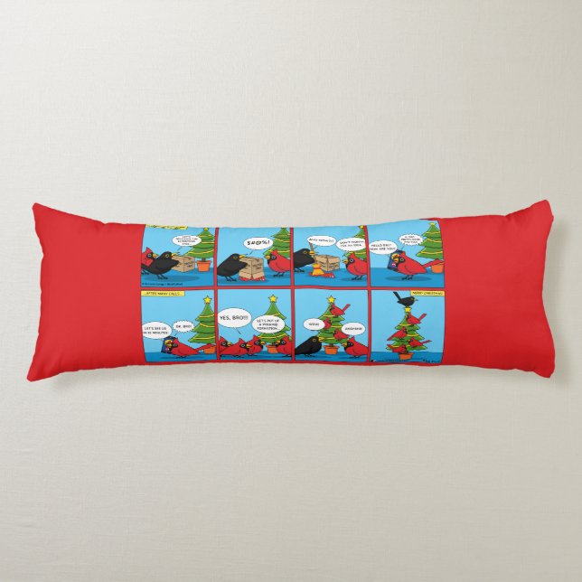 Coussins Longs Comment décorer une bande dessinée d'arbre de Noël (Devant)