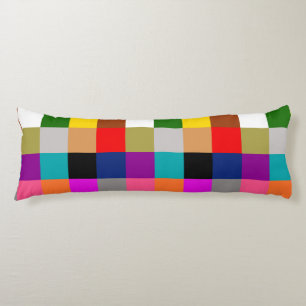 Coussins Longs Conception de blocs de couleur gras multicolores 