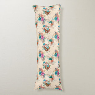 Coussins Longs Conception de la série Boho Skull 3
