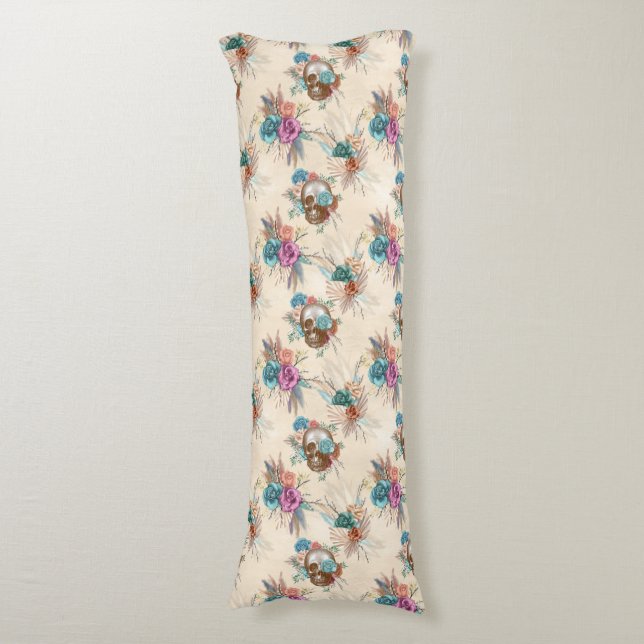 Coussins Longs Conception de la série Boho Skull 3   (Devant (Vertical))