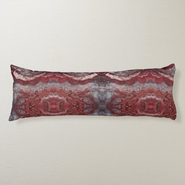 Coussins Longs Conception de pierre rouge (Devant)