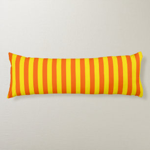 Coussins Longs Conception des rayures orange et jaune