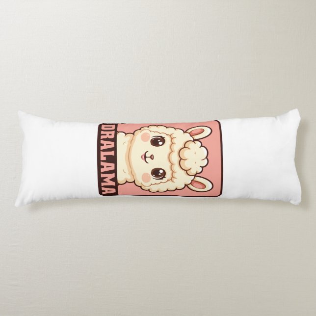 Coussins Longs Conception d'illustration de lama mignon (Devant)