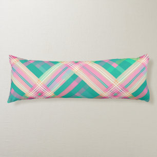 Coussins Longs Conception Plaid multicolore