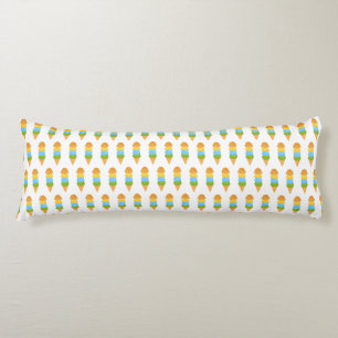Coussins Longs cône crème glacée coloré