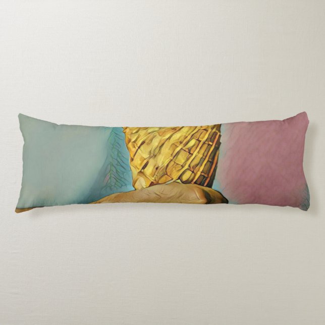 Coussins Longs cône vintage de crème glacée (Devant)