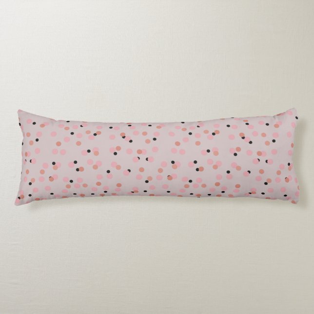 Coussins Longs Confetti Bubblegum Rétro Points Milieu du Siècle   (Devant)