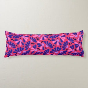 Coussins Longs Confetti de fleurs sur framboise