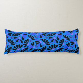 Coussins Longs Confetti de fleurs sur Paradise Blue