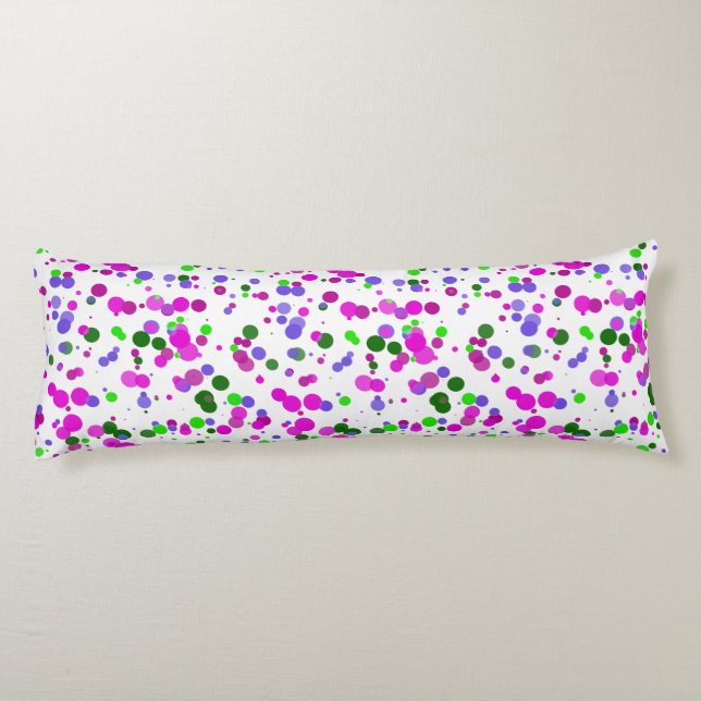 Coussins Longs Confettis à pois roses (Dos)