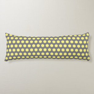 Coussins Longs Cool couleur gris gris gris Pois jaune