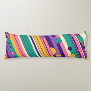Coussins Longs Cool, design rétro coloré des années 80/90