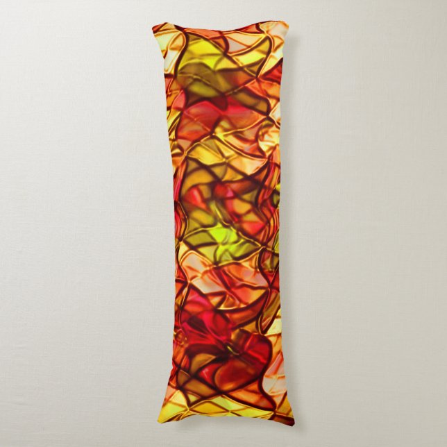 Coussins Longs Cordes croisées cachées sous un tissu d'auvent rou (Devant (Vertical))