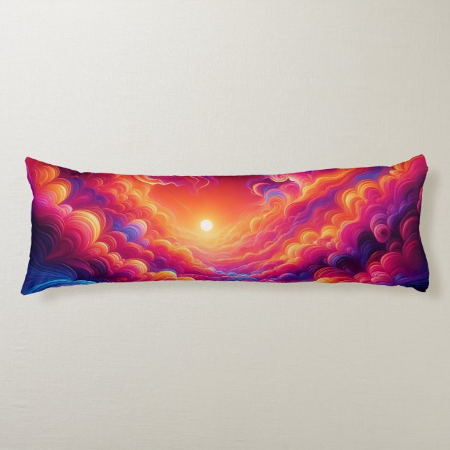 Coussins Longs Coucher de soleil de Neon (Devant)