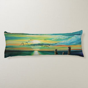 Coussins Longs Coucher du soleil d'Aqua