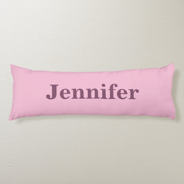 Coussins Longs Couleur de confort de la fleur rose personnalisée (Devant)