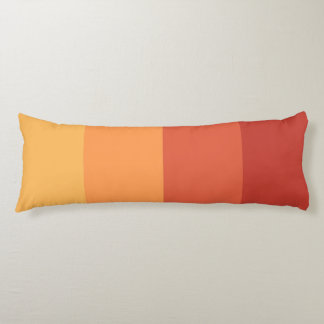 Coussins Longs Couleurs chaudes - rayures teintes rétro 