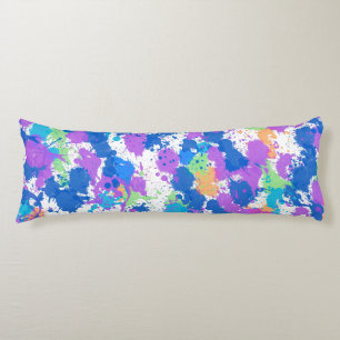 Coussins Longs Couleurs cool Peinture Abstraite, Blurple