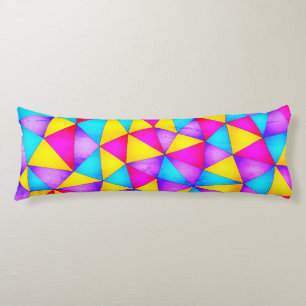 Coussins Longs Couleurs géométriques multicolores Oreiller corps