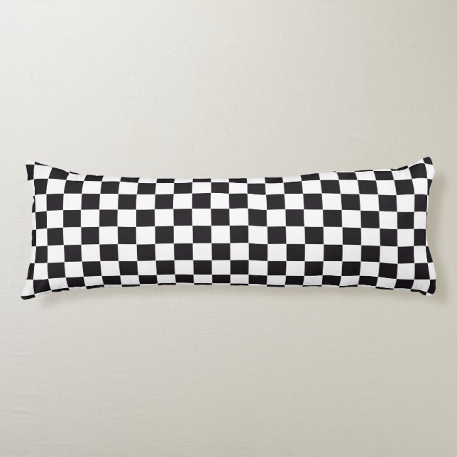 Coussins Longs Course de voiture / Motif d'échecs + votre backgr. (Devant)
