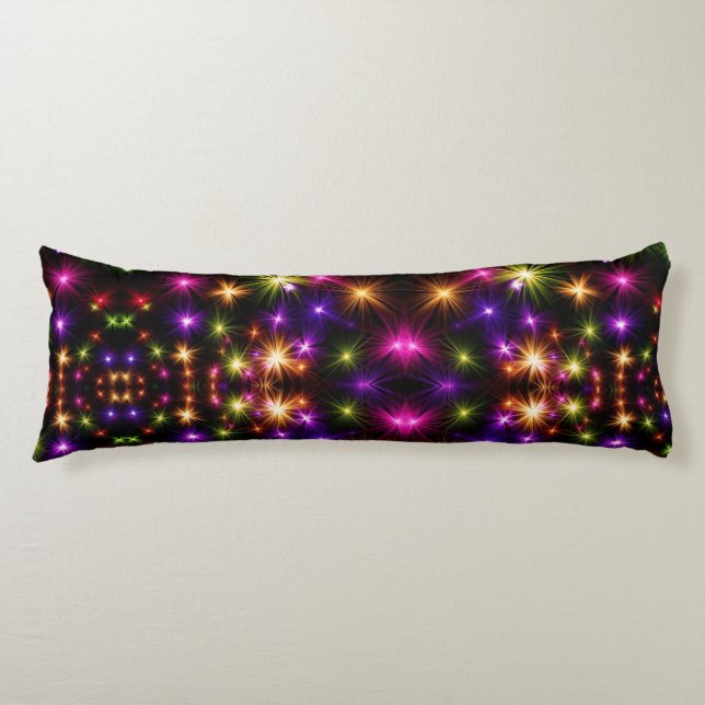 Coussins Longs Couverture Sherpa Étoile Éclatante Lumineuse (Devant)