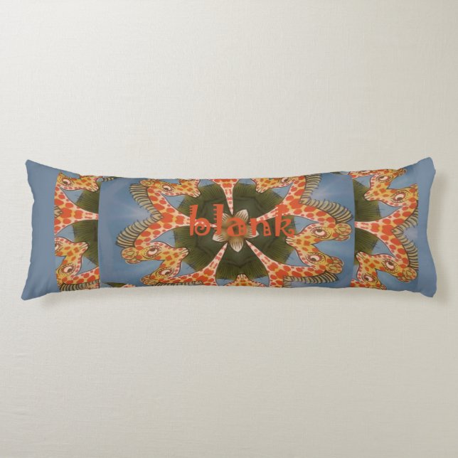 Coussins Longs Créez votre propre design motif animal Giraffe Afr (Devant)