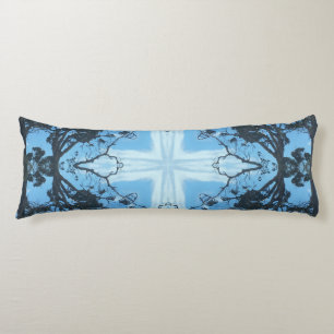 Coussins Longs Croix Bleue Nature Motif Oreiller