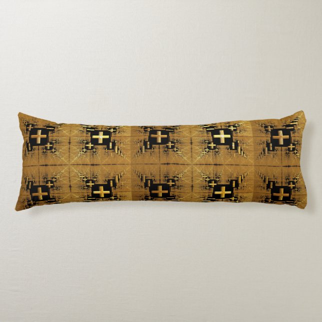 Coussins Longs Croix d'or fractée (Devant)