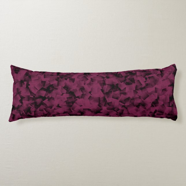 Coussins Longs Cubisme noir bourguignon Motif Abstrait (Devant)