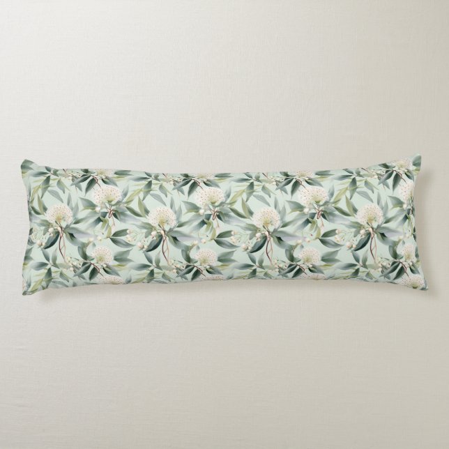 Coussins Longs Cushion d'impression florale d'Eucalyptus (Dos)