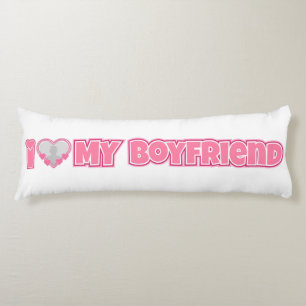 Coussins Longs Custom I Love My Boyfriend - Ajouter une photo